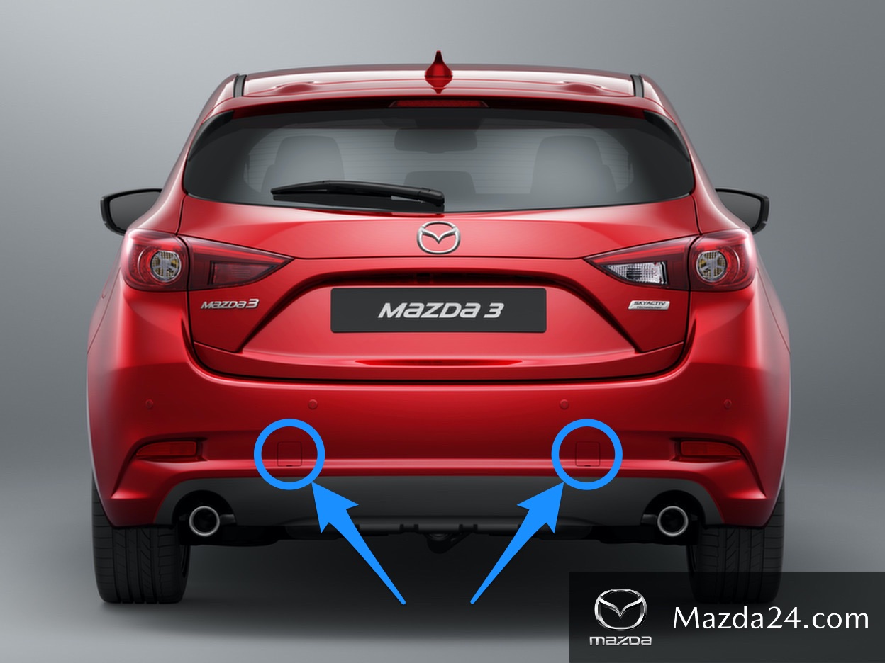 2017-2018 Mazda 3 hatchback rear bumper tow hook cover