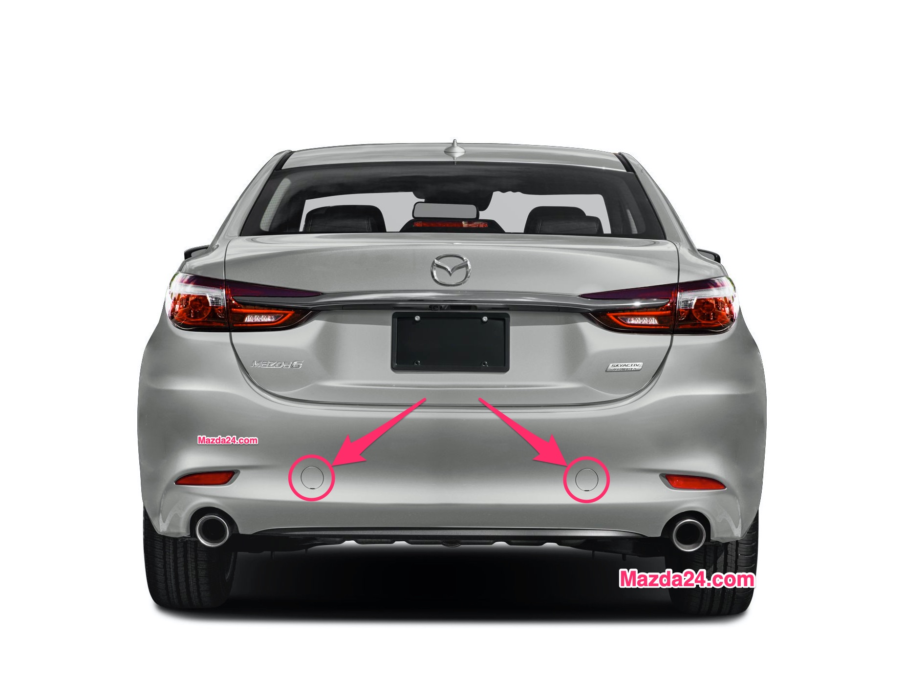 2018-2021 Mazda 6 rear bumper tow hook cover
