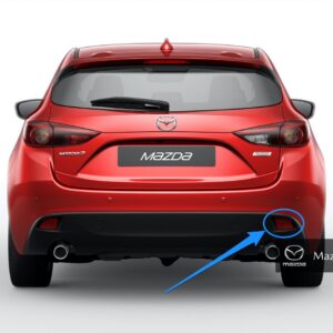 BCW8515L0B - Rear bumper reflector right for Mazda 3 hatchback (2013-2016)