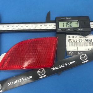 BCW8515M0B - Rear bumper reflector left for Mazda 3 BM hatchback (2013-2016)