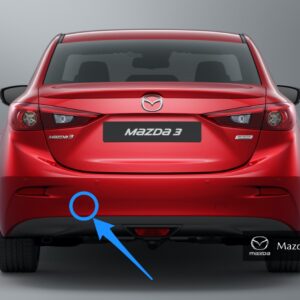 BHN150EL1BB – Mazda 3 (2013-2018) sedan rear bumper tow hook cover left