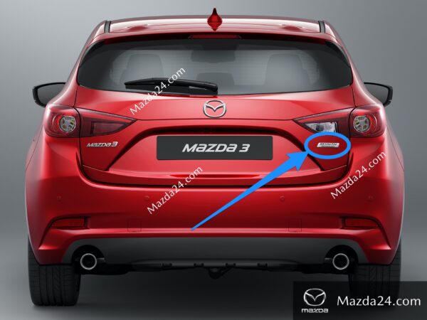 BHN951771 - Mazda 3 hatchback (2013-2018) SKYACTIV trunk lid badge