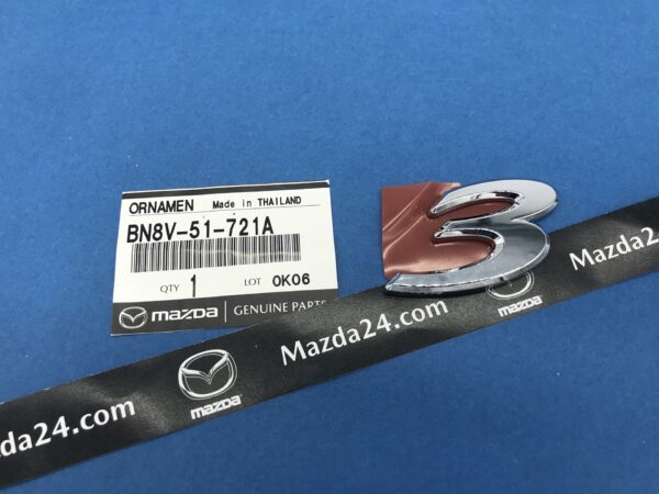 BN8V51721A - Mazda 3 BK trunk lid badge (model number - "3")