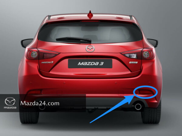 D350515M0E - Rear bumper reflector right Mazda 3, 6