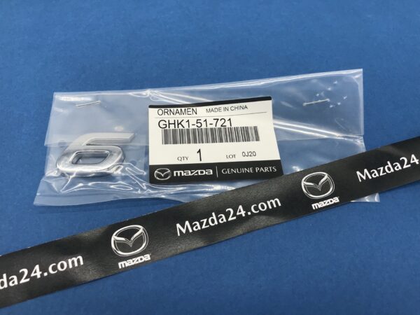 GHK151721 - Mazda 6 sedan (2013-2017) trunk lid badge model number "6"