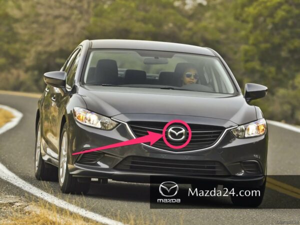 Original front grille emblem Mazda 6 (GJ/GL, 2012-2017) without LED