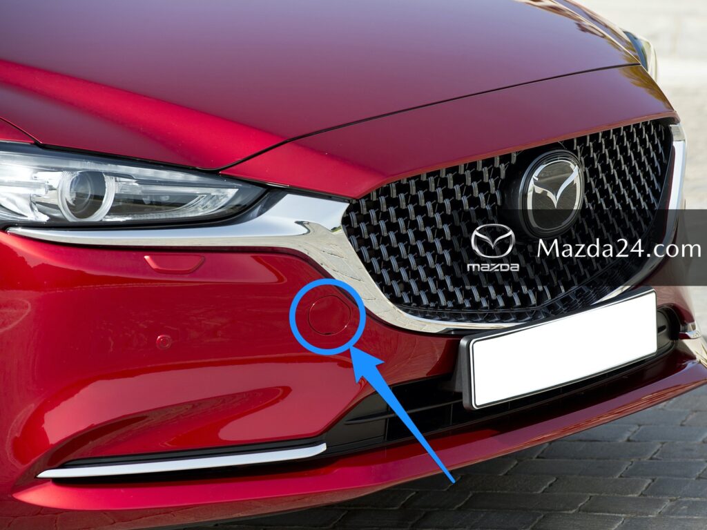 mazda 6 front bumper tow hook cover