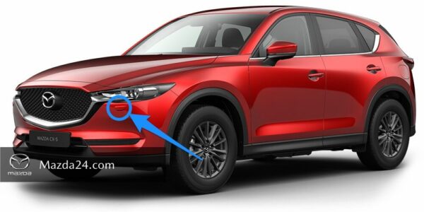 KB8M518H1PR - Headlight washer cover left red (46V) Mazda CX-5 KF (2017-