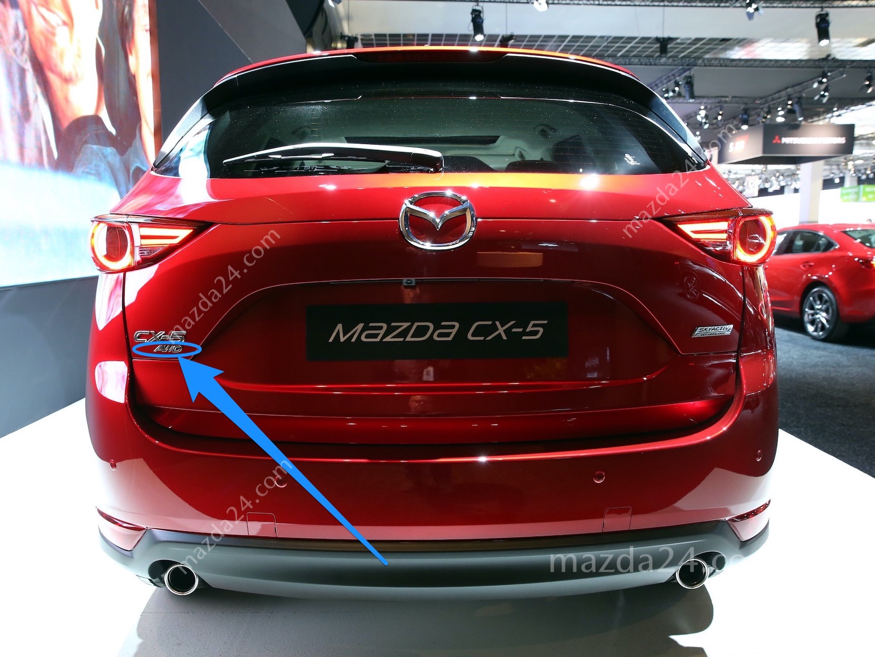 Trunk lid emblem (AWD) Mazda CX3, CX5, CX9 (DD1H51781)