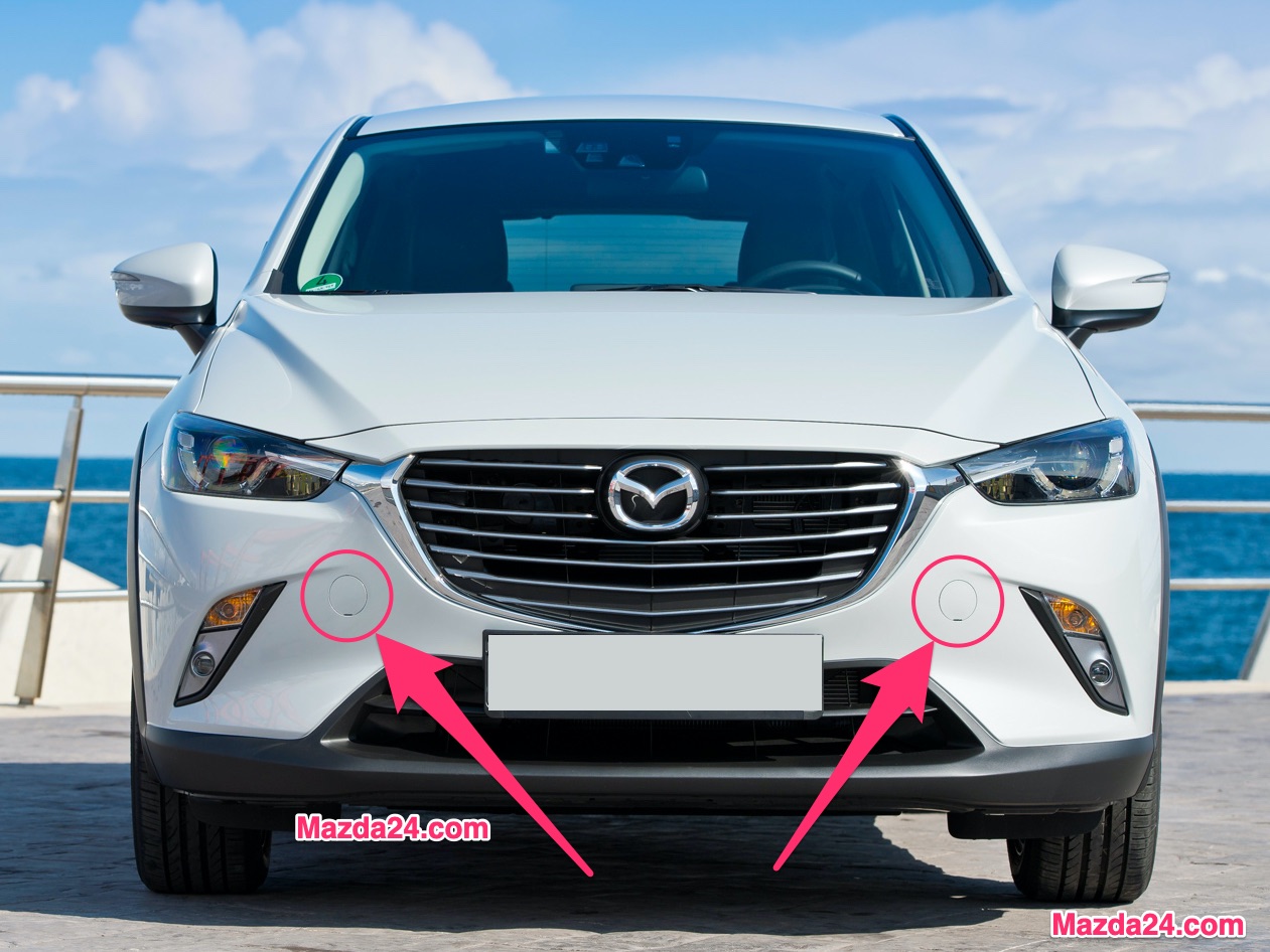 Mazda CX-3 front bumper tow hook cover