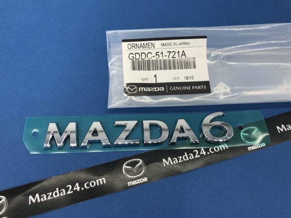 Genuine 2019-2021 Mazda 6 trunk lid “MAZDA 6” nameplate emblem