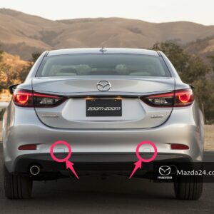 Mazda 6 (2012-2017) rear bumper tow hook covers