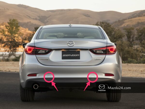 Mazda 6 (2012-2017) rear bumper tow hook covers